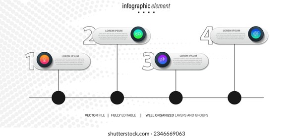 Infographic vector brochure elements for business illustration in modern style.

