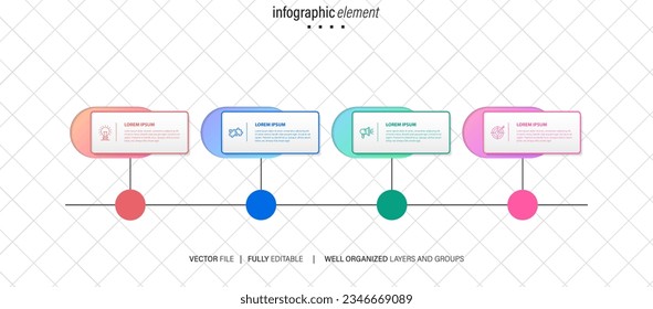 Infographic vector brochure elements for business illustration in modern style.
