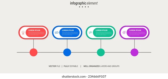Infographic vector brochure elements for business illustration in modern style.
