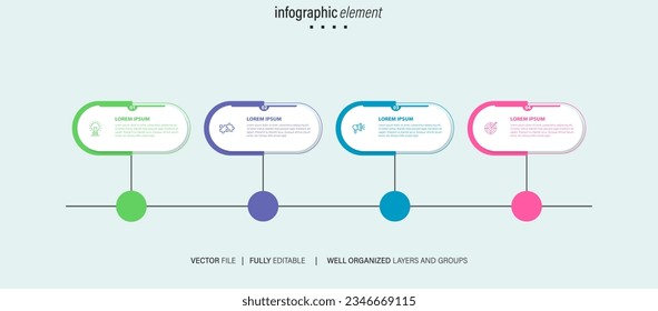 Infographic vector brochure elements for business illustration in modern style.

