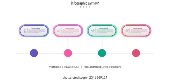 Infographic vector brochure elements for business illustration in modern style.
