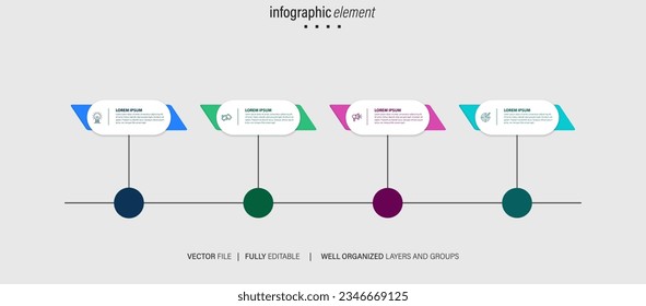 Infographic vector brochure elements for business illustration in modern style.
