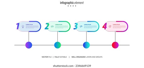 Infographic vector brochure elements for business illustration in modern style.
