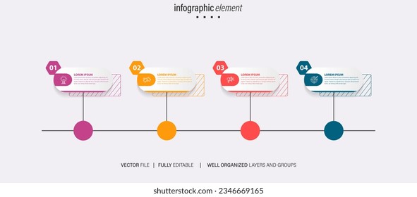 Infographic vector brochure elements for business illustration in modern style.
