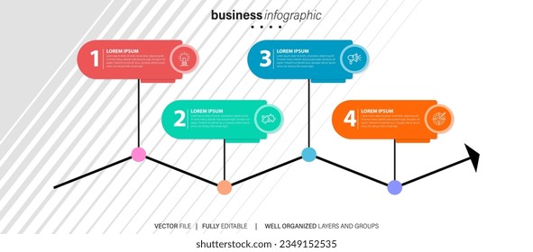 Infographic vector brochure elements for business illustration in modern style.
