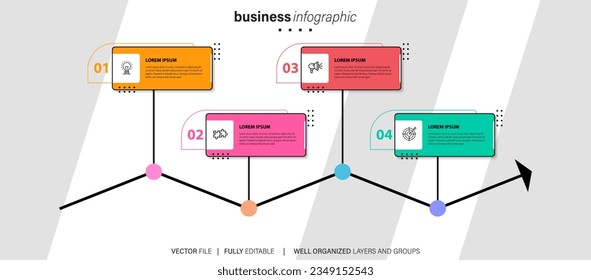 Infographic vector brochure elements for business illustration in modern style.
