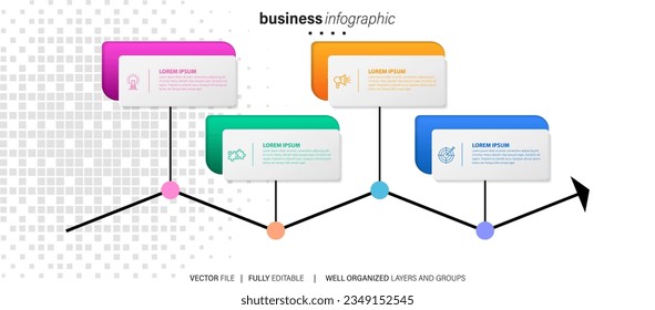 Infographic vector brochure elements for business illustration in modern style.
