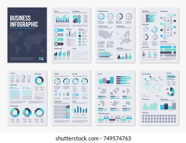 Infographic vector brochure elements for business illustration in modern style.