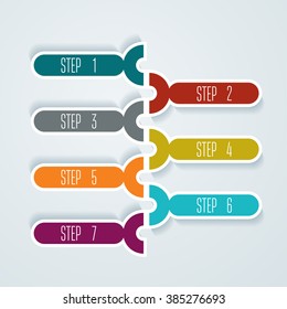 Infographic vector concept isolated on light blue background