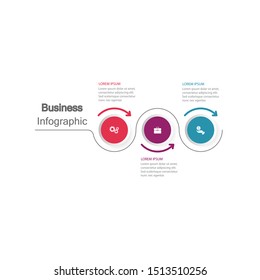 Infographic vector, cycle diagram, graph. Presentation chart. Business concepts, parts, steps, processes. Visualization of infographic data. Startup template. - Vector