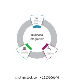 Infographic vector, cycle diagram, graph. Presentation chart. Business concepts, parts, steps, processes. Visualization of infographic data. Startup template. - Vector