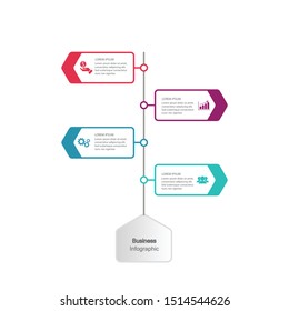 Infographic vector, cycle diagram, graph. Presentation chart. Business concepts, parts, steps, processes. Visualization of infographic data. Startup template. - Vector