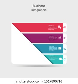 Infographic vector, cycle diagram, graph. Presentation chart. Business concepts, parts, steps, processes. Visualization of infographic data. Startup template. - Vector