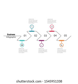 Infographic vector, cycle diagram, graph. Presentation chart. Business concepts, parts, steps, processes. Visualization of infographic data. Startup template. - Vector