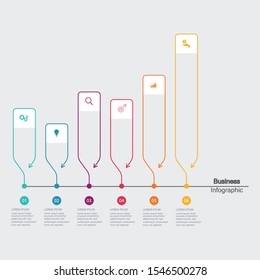 Infographic vector, cycle diagram, graph. Presentation chart. Business concepts, parts, steps, processes. Visualization of infographic data. Startup template. - Vector