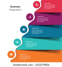 Infographic vector, cycle diagram, graph. Presentation chart. Business concepts, parts, steps, processes. Visualization of infographic data. Startup template. - Vector
