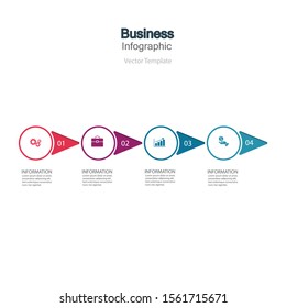 Infographic vector, cycle diagram, graph. Presentation chart. Business concepts, parts, steps, processes. Visualization of infographic data. Startup template. - Vector
