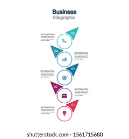 Infographic vector, cycle diagram, graph. Presentation chart. Business concepts, parts, steps, processes. Visualization of infographic data. Startup template. - Vector