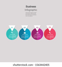 Infographic vector, cycle diagram, graph. Presentation chart. Business concepts, parts, steps, processes. Visualization of infographic data. Startup template. - Vector