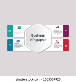 Infographic vector, cycle diagram, graph. Presentation chart. Business concepts, parts, steps, processes. Visualization of infographic data. Startup template. - Vector