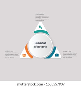 Infographic vector, cycle diagram, graph. Presentation chart. Business concepts, parts, steps, processes. Visualization of infographic data. Startup template. - Vector