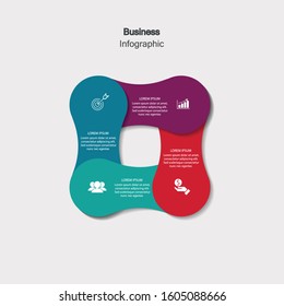 Infographic vector, cycle diagram, graph. Presentation chart. Business concepts, parts, steps, processes. Visualization of infographic data. Startup template. - Vector