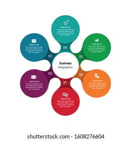 Infographic vector, cycle diagram, graph. Presentation chart. Business concepts, parts, steps, processes. Visualization of infographic data. Startup template. - Vector