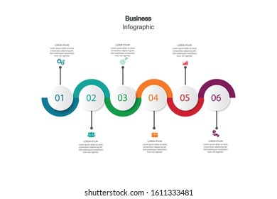 Infographic vector, cycle diagram, graph. Presentation chart. Business concepts, parts, steps, processes. Visualization of infographic data. Startup template. - Vector