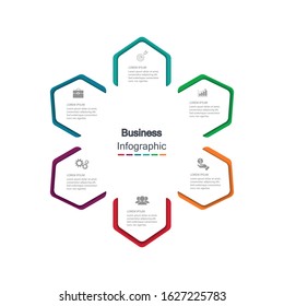 Infographic vector, cycle diagram, graph. Presentation chart. Business concepts, parts, steps, processes. Visualization of infographic data. Startup template. - Vector