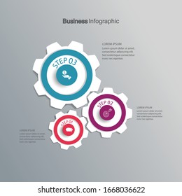 Infographic vector, cycle diagram, graph. Presentation chart. Business concepts, parts, steps, processes. Visualization of infographic data. Startup template. - Vector