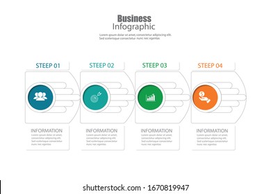 Infographic vector, cycle diagram, graph. Presentation chart. Business concepts, parts, steps, processes. Visualization of infographic data. Startup template. - Vector