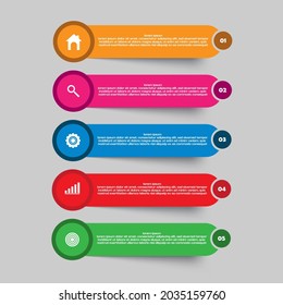 infographic vector design, banner template with number options for infographic, design, business, education, presentation, website, brochure, pamphlet. Editable vector tags, with royalty free eps10.