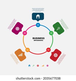 diseño de vectores de infografía, plantilla de banner con opciones de número para infografía, diseño, negocios, educación, presentación, sitio web, folleto, folleto. Etiquetas vectoriales editables, con eps10 libres de regalías.