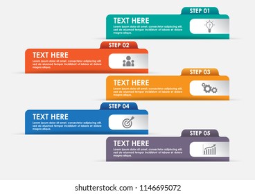 Infographic vector design for company milestone or business process