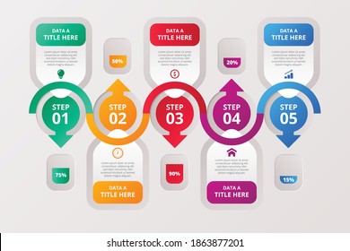 Infographic vector design element. Business concept with steps, workflow diagram banner with process, business presentation template, web design.