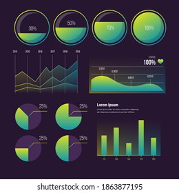 Elementos de diseño de vectores de infografía, Concepto de negocio con flujo de trabajo, diagrama, banner, plantilla de presentación de negocios, diseño web.