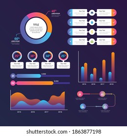 Infographic vector design elements, Business concept with workflow, diagram, banner, business presentation template, web design.