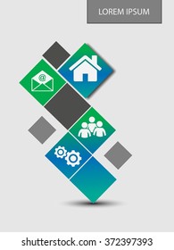 infographic vector design with icons banner background eps10