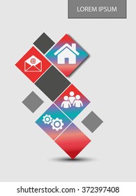 infographic vector design with icons banner background eps10