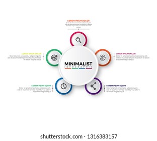 Infographic vector design with simple modern style.