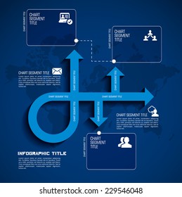 Infografía. Plantilla de diseño de vectores. 