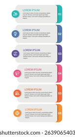 Infographic vector design template with 6 options, steps or processes. Can be used for workflow layout, diagram, annual report, web design