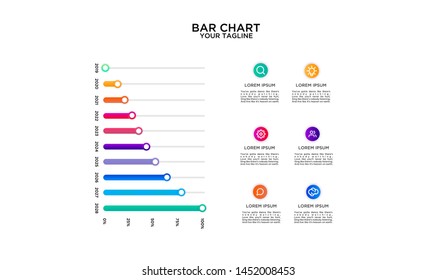 Infographic Vector Design Template. Business Data Visualization Timeline with Marketing Icons most useful can be used for presentation, diagrams, annual reports