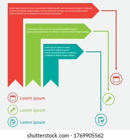 Plantilla de diseño vectorial de infografía. Concepto de infografía de negocios con 3 opciones.