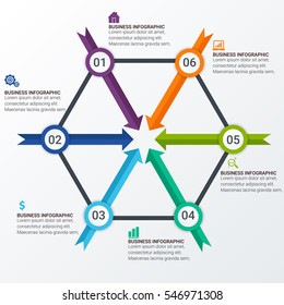 Infographic vector design template. Can be used for workflow processes, banner, diagram, number options, work plan, web design.