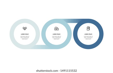 Infographic. Vector Infographic design template with icons and 3 numbers options or steps. Can be used for process diagram, presentations, workflow layout, banner, flow chart, info graph.