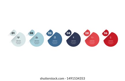 Infographic. Vector Infographic design template with icons and 6 numbers options or steps. Can be used for process diagram, presentations, workflow layout, banner, flow chart, info graph.