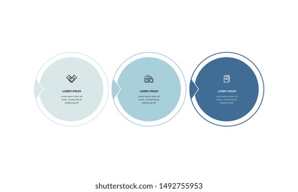 Infographic. Vector Infographic design template with icons and 3 numbers options or steps. Can be used for process diagram, presentations, workflow layout, banner, flow chart, info graph.