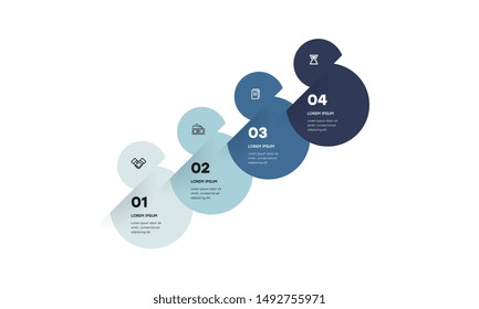 Infographic. Vector Infographic design template with icons and 4 numbers options or steps. Can be used for process diagram, presentations, workflow layout, banner, flow chart, info graph.