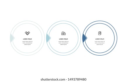 Infographic. Vector Infographic design template with icons and 3 numbers options or steps. Can be used for process diagram, presentations, workflow layout, banner, flow chart, info graph.